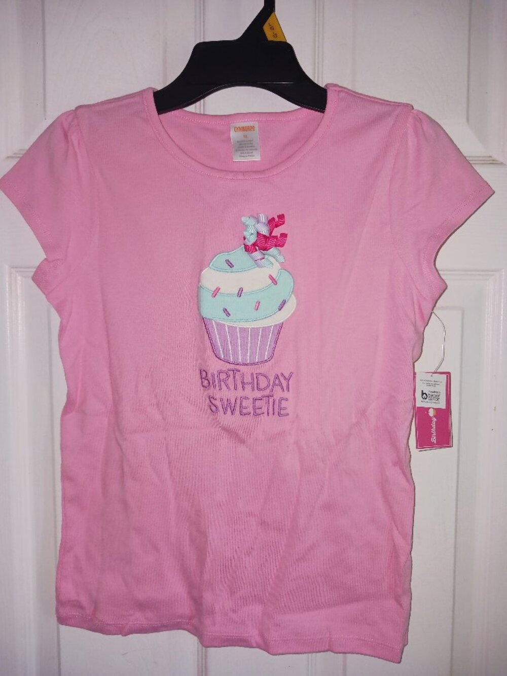 Gymboree Birthday Sweetie Shirt Size 12 NWT Cupcake Pink Purple
